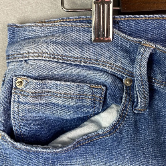 Nanette Lepore Belle High Rise‎ Crop Skinny Jeans Womens 10 Blue Denim Stretch - Picture 5 of 10